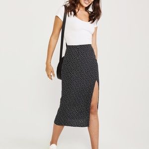 Abercrombie High Slit Midi Skirt